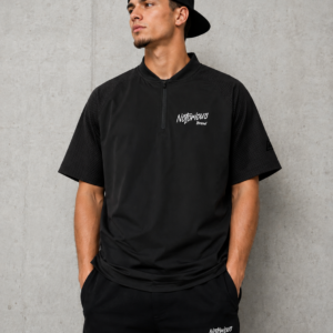 BLACK SHORT SLEEVE NEW ERA JACKET - Image 1