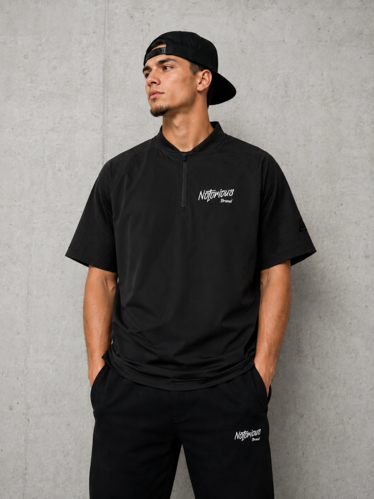 BLACK SHORT SLEEVE NEW ERA JACKET