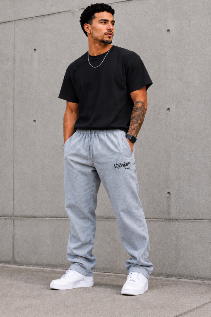 NOTORIOUS HEATHER GREY SWEATPANTS