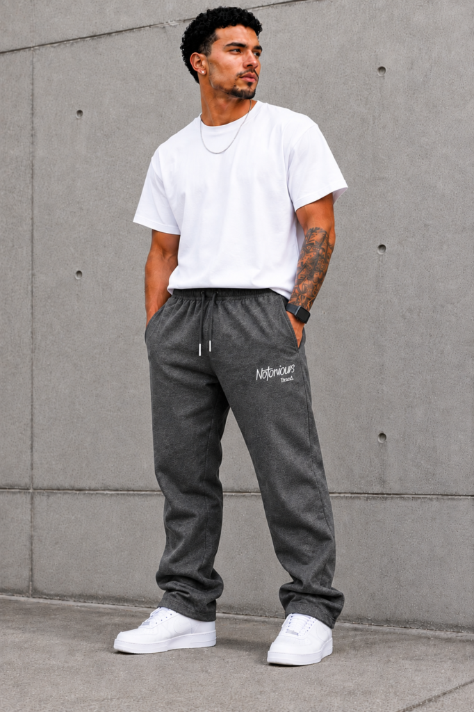 NOTORIOUS HEATHER BLACK SWEATPANTS
