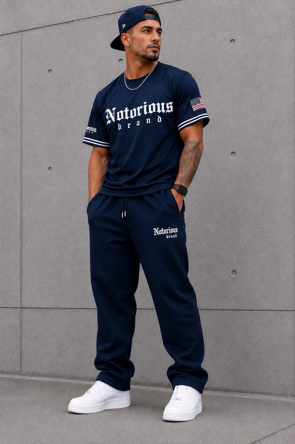 NOTORIOUS NAVY RETRO JERSEY - Image 2