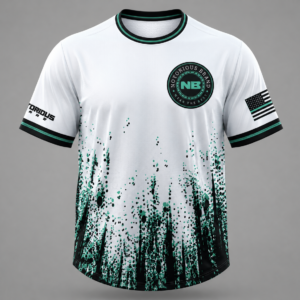 NOTORIOUS WHITE MINT/BLACK SPLATTER JERSEY - Image 1