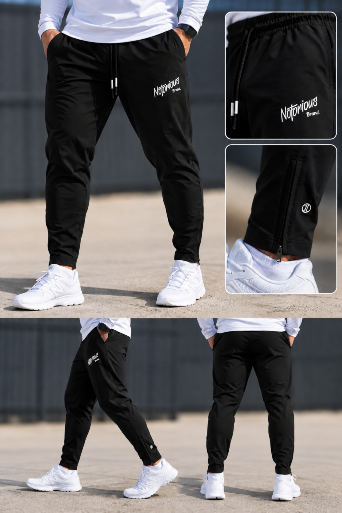 BLACK NOTORIOUS BRAND JOGGERS