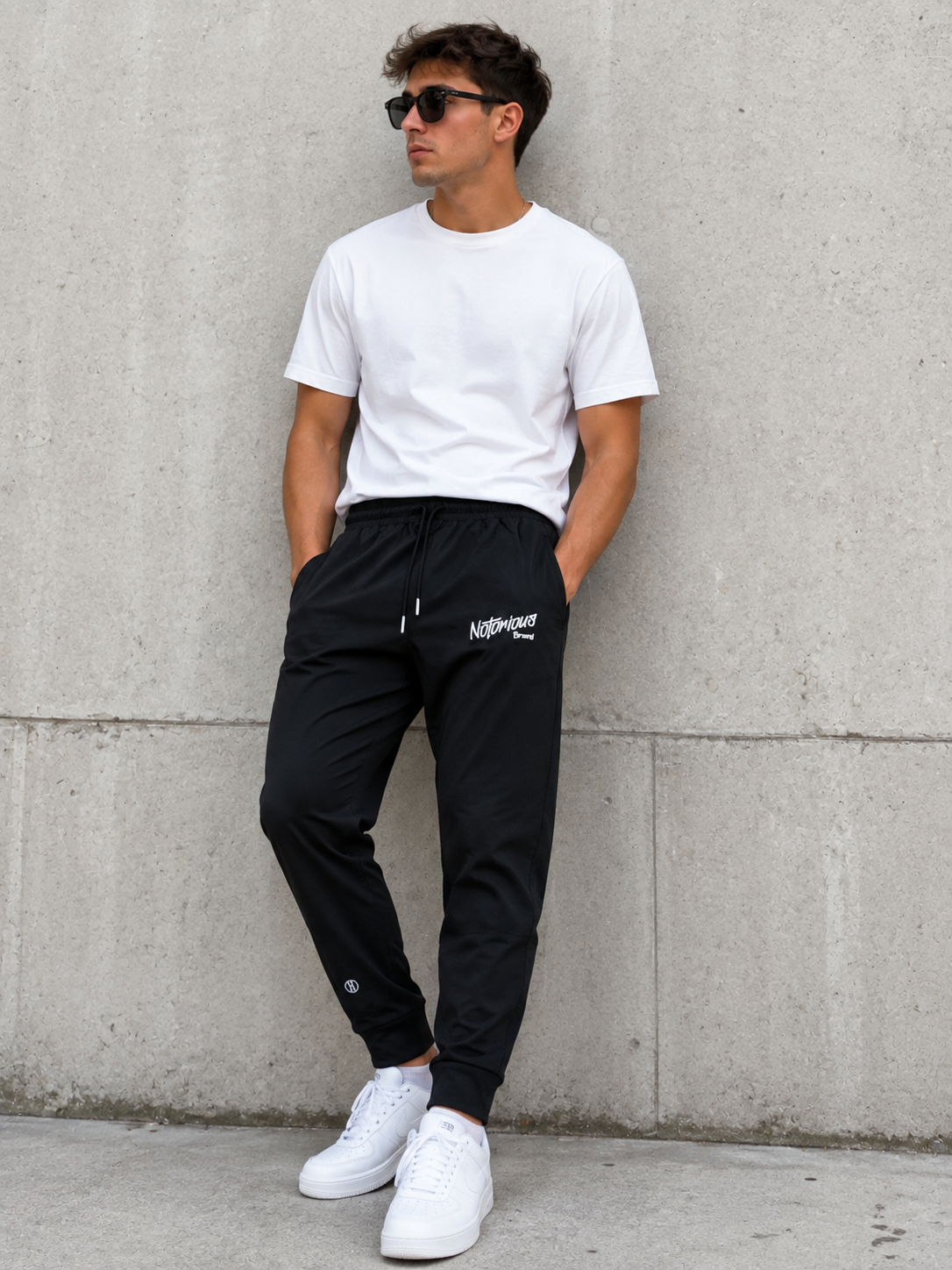 BLACK NOTORIOUS BRAND JOGGERS - Image 1